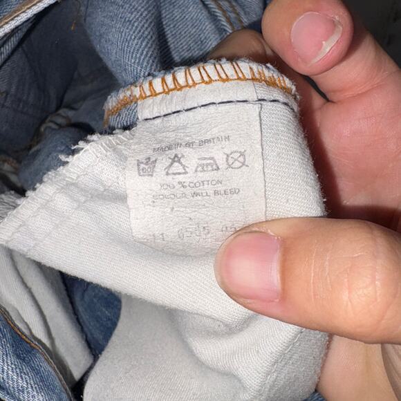 vintage Levi's 527 jeans Orange Tab Talon Zipper Great britain rare Wisker Fade - Picture 11 of 11